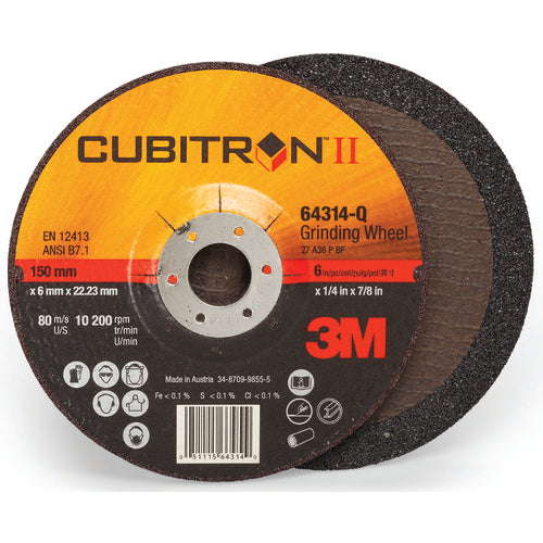 ‎3M Cubitron II Cut-Off Wheel 66532 Type 27 Quick Change 4.5″ x .09″ × 5/8″-11 - Apex Tool & Supply