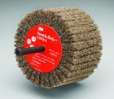 3" - MED Grit - Aluminum Oxide - Cut & Polish Flap Brush - Apex Tool & Supply