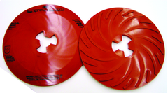 9" - Disc Pad Face Plate - Ribbed - Extra Hard - Apex Tool & Supply