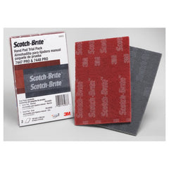 ‎Scotch-Brite PRO Hand Pad 64933 Multi Pack 1 - 6″ × 9″ pad 7447 PRO and 1 - 6″ × 9″ pad 7448 PRO per bag - Apex Tool & Supply