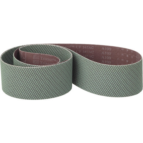 3M Trizact CF Cloth Belt 347FC A100 X-weight 4″ × 90″ Film-lok No Flex - Exact Industrial Supply
