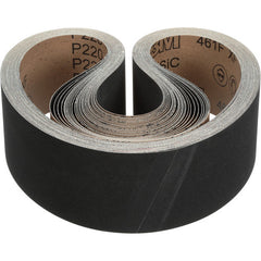 3M Cloth Belt 461F P220 XF-weight 4″ × 156″ Sine-lok 45 Degree Angle Precision Roll Grinding - Exact Industrial Supply