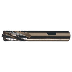 ‎5/8″ × 5/8″ × 5/8″ × 2-3/4″ RHS / RHC HSS-E (PM) Powder Metal Course Profile Roughing End Mill - MF SE NCC - TiN - Exact Industrial Supply