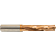 13.3 mm Dia. × 14 mm Shank × 60 mm Flute Length × 107 mm OAL, 3xD, 135°, ZrCN, 2 Flute, Coolant Thru, Round Solid Carbide Drill Series/List #NG05