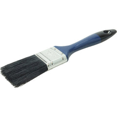 1-1/2″ Varnish Brush, Black China Bristle Fill, 2-1/4″ Trim Length, Blue Foam Handle - Apex Tool & Supply