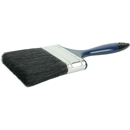 4″ Varnish Brush, Black China Bristle Fill, 3″ Trim Length, Blue Foam Handle - Apex Tool & Supply