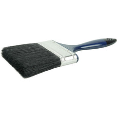 4″ Varnish Brush, Black China Bristle Fill, 3″ Trim Length, Blue Foam Handle - Apex Tool & Supply
