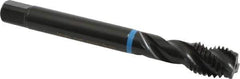 Emuge - M14x2.00 Metric Coarse 3 Flute 6H Modified Bottoming Spiral Flute Tap - Cobalt, Oxide Finish, 110mm OAL, Right Hand Flute, Right Hand Thread, Series Enorm-VA - Apex Tool & Supply