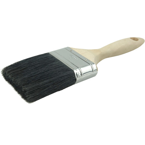 3″ Wall Paint Brush, Black China Bristle Fill, 3-1/4″ Trim Length, Sanded Wood Handle - Apex Tool & Supply