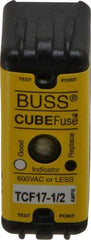 Cooper Bussmann - 300 VDC, 600 VAC, 17.5 Amp, Time Delay General Purpose Fuse - Plug-in Mount, 1-7/8" OAL, 100 at DC, 200 (CSA RMS), 300 (UL RMS) kA Rating - Apex Tool & Supply