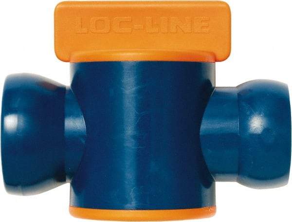 Loc-Line - 3/4" ID Coolant Hose In-Line Valve - Female to Ball Connection, Acetal Copolymer Body, Unthreaded, Use with Loc-Line Modular Hose Systems - Apex Tool & Supply