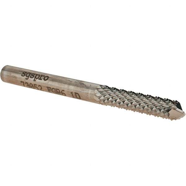 SGS Pro - Drill Point End, Diamond Pattern Router Bit - Apex Tool & Supply