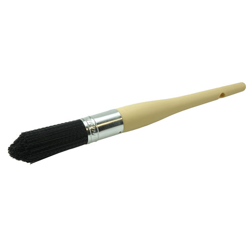 1″ Parts Cleaning Brush, Nylon Fill, 2-3/4″ Trim Length, Plain Foam Round Sash Handle - Apex Tool & Supply