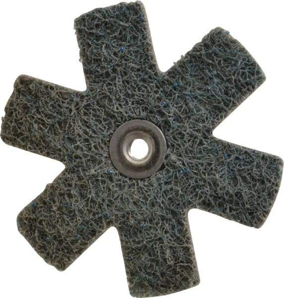 Superior Abrasives - 3" Diam Nonwoven Sanding Star - Very Fine Grade, Eyelet, 8,000 RPM - Apex Tool & Supply