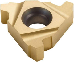 Seco - 27NR Internal Right Hand 4 Stub Acme Laydown Threading Insert - Grade CP300, TiAlN/TiN Coated Carbide, 15.88mm Inscribed Circle - Apex Tool & Supply