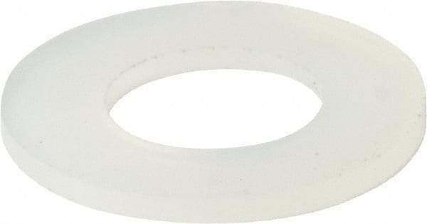 Made in USA - 1/4" Screw, Grade 6/6 Nylon Standard Flat Washer - 6.53mm ID x 1/2" OD, 0.81mm Thick - Apex Tool & Supply