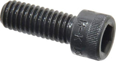 Made in USA - 3/8-16 UNC Hex Socket Drive, Socket Cap Screw - Alloy Steel, Black Oxide Finish, Fully Threaded, 1" Length Under Head - Apex Tool & Supply