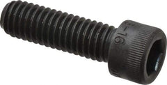 Made in USA - 3/8-16 UNC Hex Socket Drive, Socket Cap Screw - Alloy Steel, Black Oxide Finish, Fully Threaded, 1-1/4" Length Under Head - Apex Tool & Supply