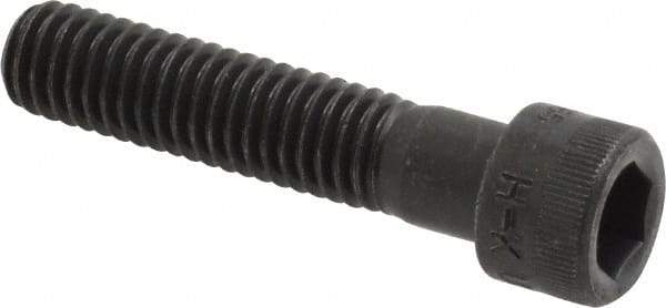 Made in USA - 3/8-16 UNC Hex Socket Drive, Socket Cap Screw - Alloy Steel, Black Oxide Finish, Fully Threaded, 1-3/4" Length Under Head - Apex Tool & Supply