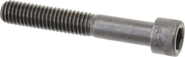 Made in USA - 3/8-16 UNC Hex Socket Drive, Socket Cap Screw - Alloy Steel, Black Oxide Finish, Partially Threaded, 2-1/2" Length Under Head - Apex Tool & Supply