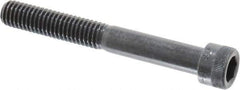 Made in USA - 3/8-16 UNC Hex Socket Drive, Socket Cap Screw - Alloy Steel, Black Oxide Finish, Partially Threaded, 3" Length Under Head - Apex Tool & Supply