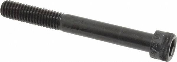 Made in USA - 3/8-16 UNC Hex Socket Drive, Socket Cap Screw - Alloy Steel, Black Oxide Finish, Partially Threaded, 3-1/4" Length Under Head - Apex Tool & Supply