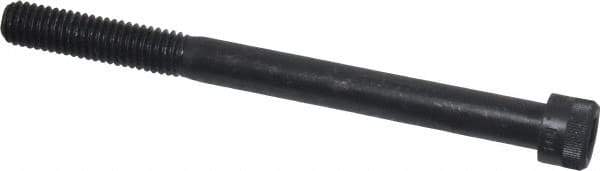 Made in USA - 3/8-16 UNC Hex Socket Drive, Socket Cap Screw - Alloy Steel, Black Oxide Finish, Partially Threaded, 4-1/2" Length Under Head - Apex Tool & Supply