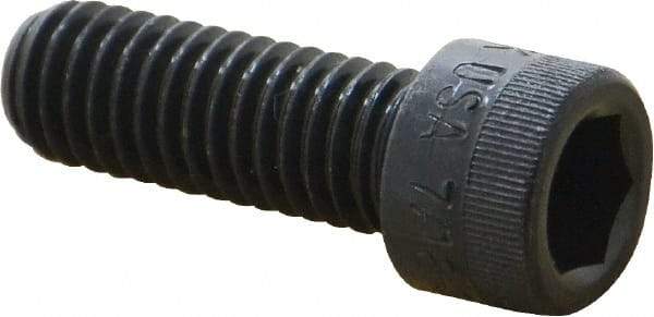 Made in USA - 7/16-14 UNC Hex Socket Drive, Socket Cap Screw - Alloy Steel, Black Oxide Finish, Fully Threaded, 1-1/4" Length Under Head - Apex Tool & Supply
