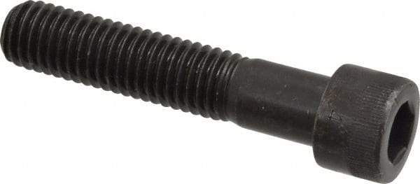 Made in USA - 1/2-13 UNC Hex Socket Drive, Socket Cap Screw - Alloy Steel, Black Oxide Finish, Partially Threaded, 2-1/2" Length Under Head - Apex Tool & Supply