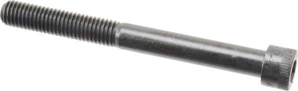 Made in USA - 1/2-13 UNC Hex Socket Drive, Socket Cap Screw - Alloy Steel, Black Oxide Finish, Partially Threaded, 5" Length Under Head - Apex Tool & Supply