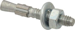 Red Head - 1/4" Diam, 1/4-20, 1-3/4" OAL, Grade 3, Wedge Expansion Concrete Anchor - Steel, Zinc Plated, 3/4" Thread Length, Tie Wire Head, 1/4" Drill - Apex Tool & Supply