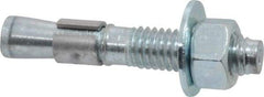 Red Head - 3/8" Diam, 3/8" Drill, 2-1/4" OAL, Wedge Expansion Concrete Anchor - Grade 3 Steel, Zinc-Plated Finish, Tie Wire Head, 1-1/8" Thread Length - Apex Tool & Supply