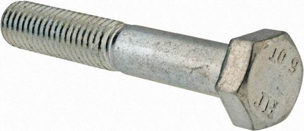 Value Collection - M8x1.25mm Metric Coarse, 50mm Length Under Head Hex Head Cap Screw - Partially Threaded, Grade 10.9 Alloy Steel, Zinc-Plated Finish, 13mm Hex - Apex Tool & Supply