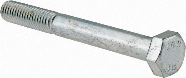 Value Collection - M8x1.25mm Metric Coarse, 70mm Length Under Head Hex Head Cap Screw - Partially Threaded, Grade 10.9 Alloy Steel, Zinc-Plated Finish, 13mm Hex - Apex Tool & Supply
