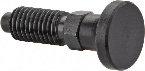 Gibraltar - M10x1.5, 20mm Thread Length, 0.236" Max Plunger Diam, 0.22 Lb Init to 2.02 Lb Final End Force, Knob Handle Plunger - Delrin Knob, 0.98" Body Length, 0.79" Length Under Head/Shoulder, 0.196" Plunger Projection - Apex Tool & Supply