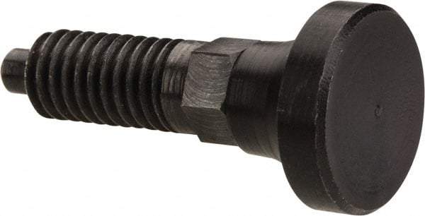 Gibraltar - M6x1.0, 13mm Thread Length, 0.118" Max Plunger Diam, 0.11 Lb Init to 0.34 Lb Final End Force, Knob Handle Plunger - Delrin Knob, 0.63" Body Length, 1/2" Length Under Head/Shoulder, 0.118" Plunger Projection - Apex Tool & Supply