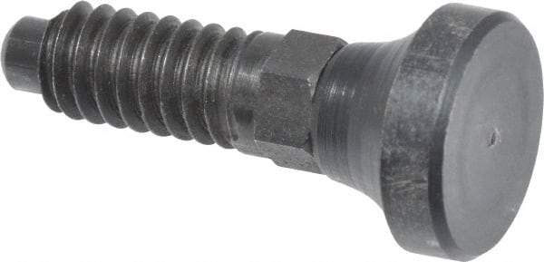 Gibraltar - 1/4-20, 1/2" Thread Length, 0.16" Max Plunger Diam, 0.12 Lb Init to 0.36 Lb Final End Force, Knob Handle Plunger - Delrin Knob, 0.63" Body Length, 1/2" Length Under Head/Shoulder, 0.13" Plunger Projection - Apex Tool & Supply