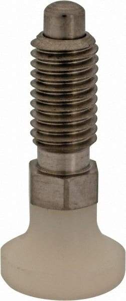 Gibraltar - M10x1.5, 20mm Thread Length, 0.236" Max Plunger Diam, 0.22 Lb Init to 2.02 Lb Final End Force, Knob Handle Plunger - Delrin Knob, 0.98" Body Length, 0.79" Length Under Head/Shoulder, 0.196" Plunger Projection - Apex Tool & Supply