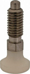 Gibraltar - M10x1.5, 20mm Thread Length, 0.236" Max Plunger Diam, 0.22 Lb Init to 2.02 Lb Final End Force, Knob Handle Plunger - Delrin Knob, 0.98" Body Length, 0.79" Length Under Head/Shoulder, 0.196" Plunger Projection - Apex Tool & Supply