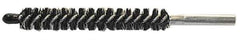 Schaefer Brush - 4" Brush Length, 15/16" Diam, Nylon Single Stem, Single Spiral Condenser Tube Brush - 6-1/4" Long, Nylon, 12-24 Female Connection - Apex Tool & Supply