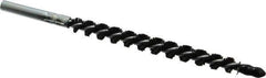 Schaefer Brush - 4" Brush Length, 1/4" Diam, Nylon Single Stem, Single Spiral Condenser Tube Brush - 4-1/2" Long, Nylon, 8-32 Female Connection - Apex Tool & Supply