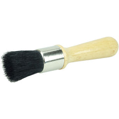 1″ Stencil Brush, China Bristle, 1-3/8″ Trim Length, Lacquered Wood Handle - Apex Tool & Supply