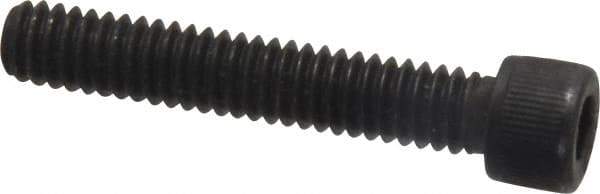 Value Collection - #12-24 UNC Hex Socket Drive, Socket Cap Screw - Alloy Steel, Black Oxide Finish, Fully Threaded, 1-1/4" Length Under Head - Apex Tool & Supply