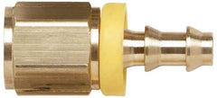 Coilhose Pneumatics - 1/2" ID 1/2 NPT Barbed Push On Female Connector - Brass - Apex Tool & Supply