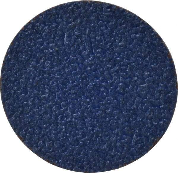 Norton - 3" Disc Diam, 24 Grit, Zirconia Alumina Quick Change Disc - Type R Attaching System, Coated, Blue, Very Coarse Grade, 20,000 RPM, R821 Series - Apex Tool & Supply