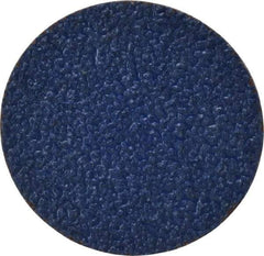 Norton - 3" Disc Diam, 24 Grit, Zirconia Alumina Quick Change Disc - Type R Attaching System, Coated, Blue, Very Coarse Grade, 20,000 RPM, R821 Series - Apex Tool & Supply
