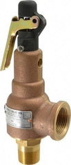 Midwest Control - 3/4" Inlet, 1" Outlet, ASME Safety Relief Valve - 150 Max psi, Bronze, 625 Cubic' per Min - Apex Tool & Supply