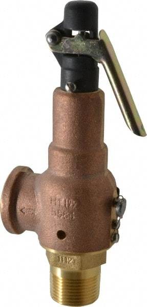 Midwest Control - 1" Inlet, 1" Outlet, ASME Safety Relief Valve - 150 Max psi, Bronze, 625 Cubic' per Min - Apex Tool & Supply