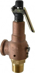 Midwest Control - 1" Inlet, 1" Outlet, ASME Safety Relief Valve - 150 Max psi, Bronze, 625 Cubic' per Min - Apex Tool & Supply