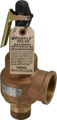 Midwest Control - 1-1/2" Inlet, 2" Outlet, ASME Safety Relief Valve - 150 Max psi, Bronze, 2,496 Cubic' per Min - Apex Tool & Supply